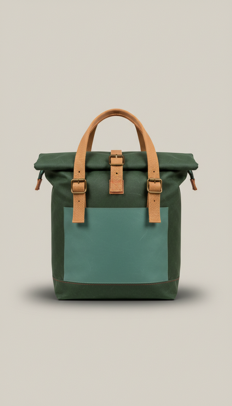 Waxed Canvas Cooler Bag With Logo Patch