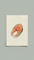 Handwritten Note Card With Salmon Portion